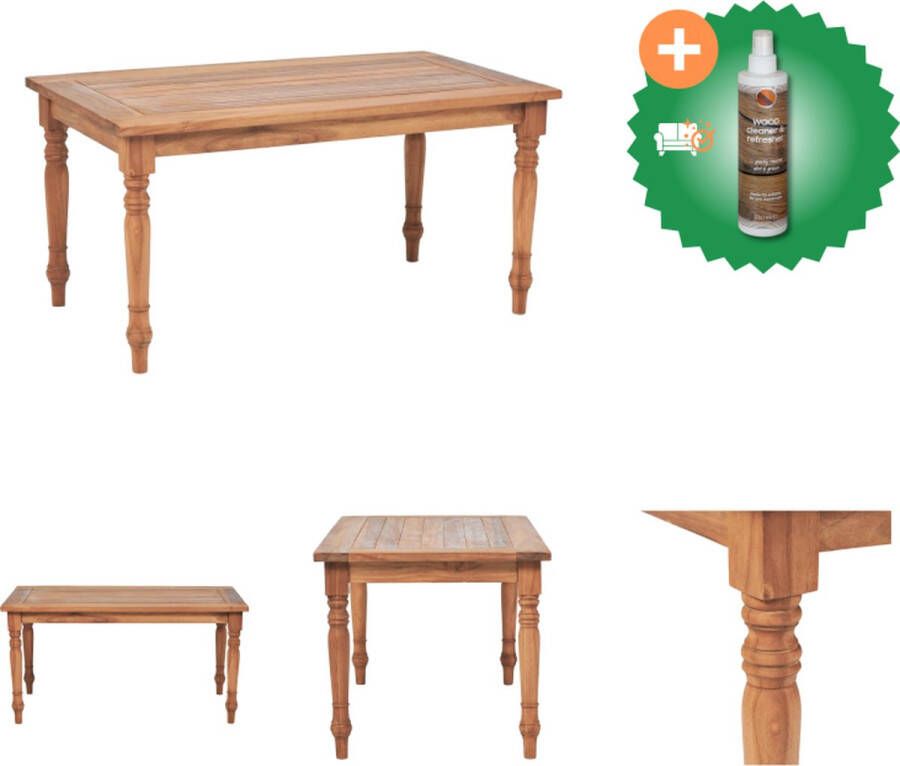 VidaXL Batavia Salontafel Teakhout 90 x 50 x 45 cm Bruin Tafel Inclusief Houtreiniger en verfrisser