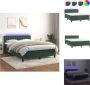 VidaXL Bed Donkergroen Fluweel 203x144x78 88 cm Pocketvering Matras 140x200x20 cm Huidvriendelijk Topmatras 140x200x5 cm Bed - Thumbnail 2