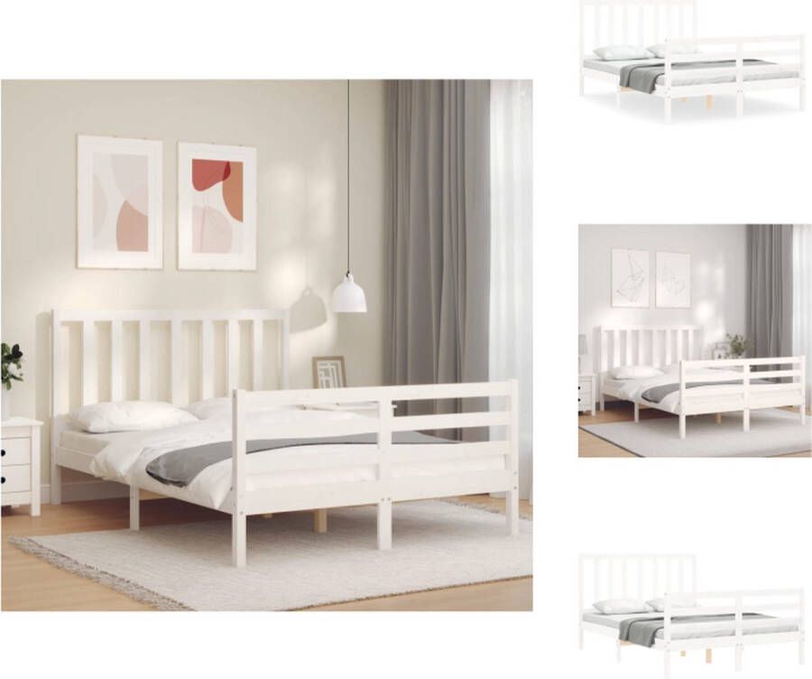 VidaXL Bed Houten Bedframe 120 x 200 cm Massief grenenhout Bed