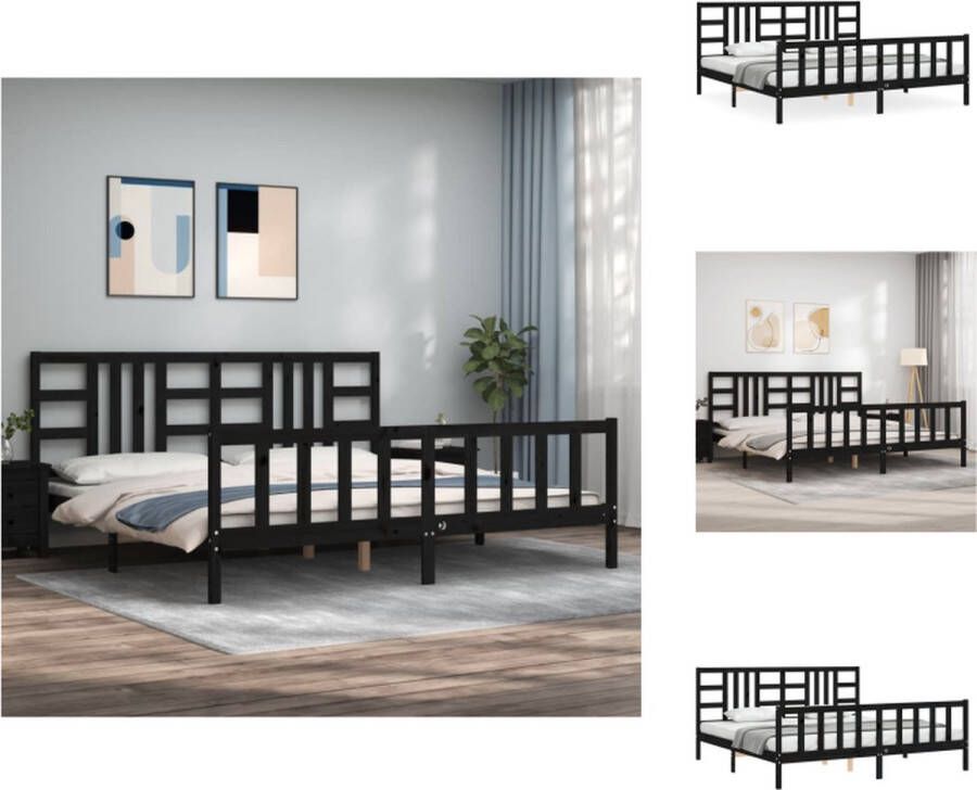 VidaXL Bed Houten bedframe 205.5 x 205.5 x 100 cm massief grenenhout Bed