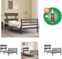 VidaXL Bedframe Massief grenenhout Multiplex lattenbodem Grijs 205.5 x 95.5 x 100 cm Geen matras inbegrepen Montage vereist Bed Inclusief Houtreiniger en verfrisser - Thumbnail 46