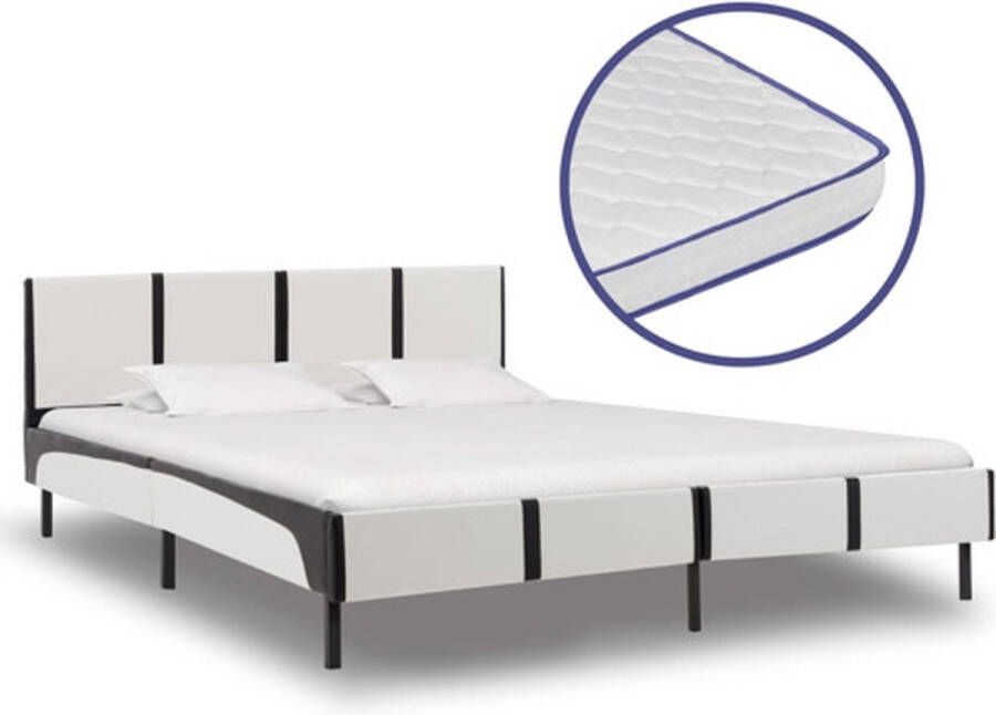 VidaXL -Bed-met-traagschuim-matras-kunstleer-180x200-cm