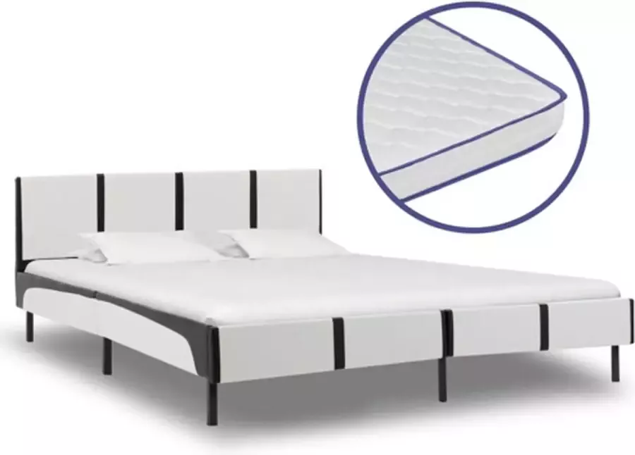 VIDAXL Bed met traagschuim matras kunstleer 180x200 cm - Foto 1