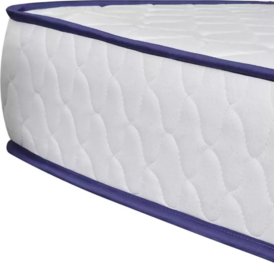 Vida XL Bed met traagschuim matras kunstleer wit 140x200 cm SKU: V277556