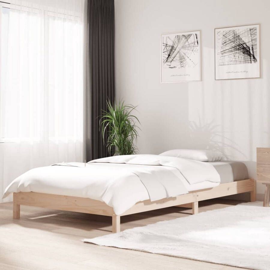 VidaXL -Bed-stapelbaar-100x200-cm-massief-grenenhout - Foto 1