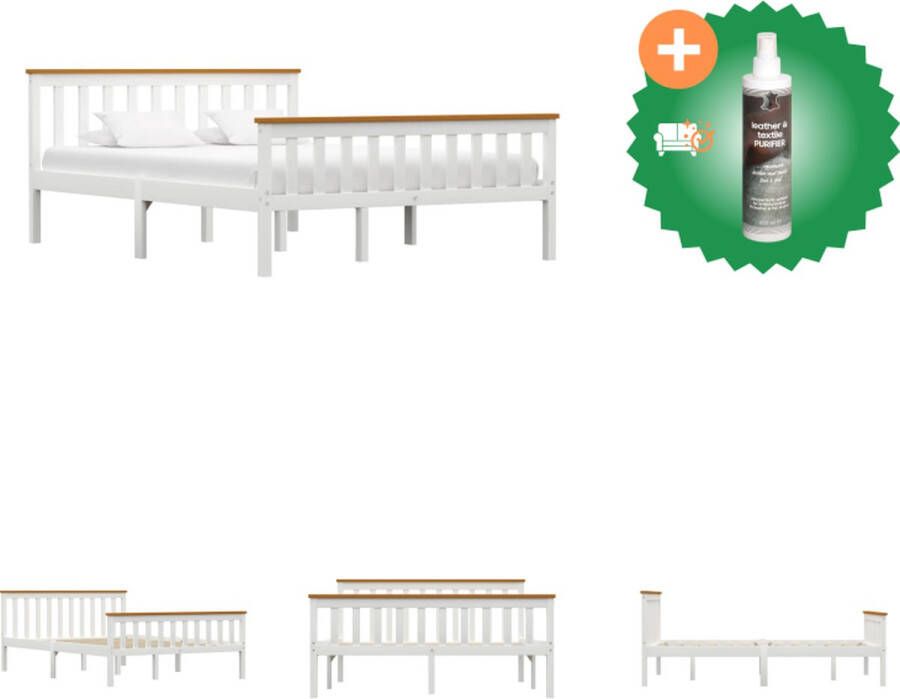 VidaXL Bed Vuren 140 x 200 cm Massief houten bedframe met robuuste constructie Bed Inclusief Reiniger