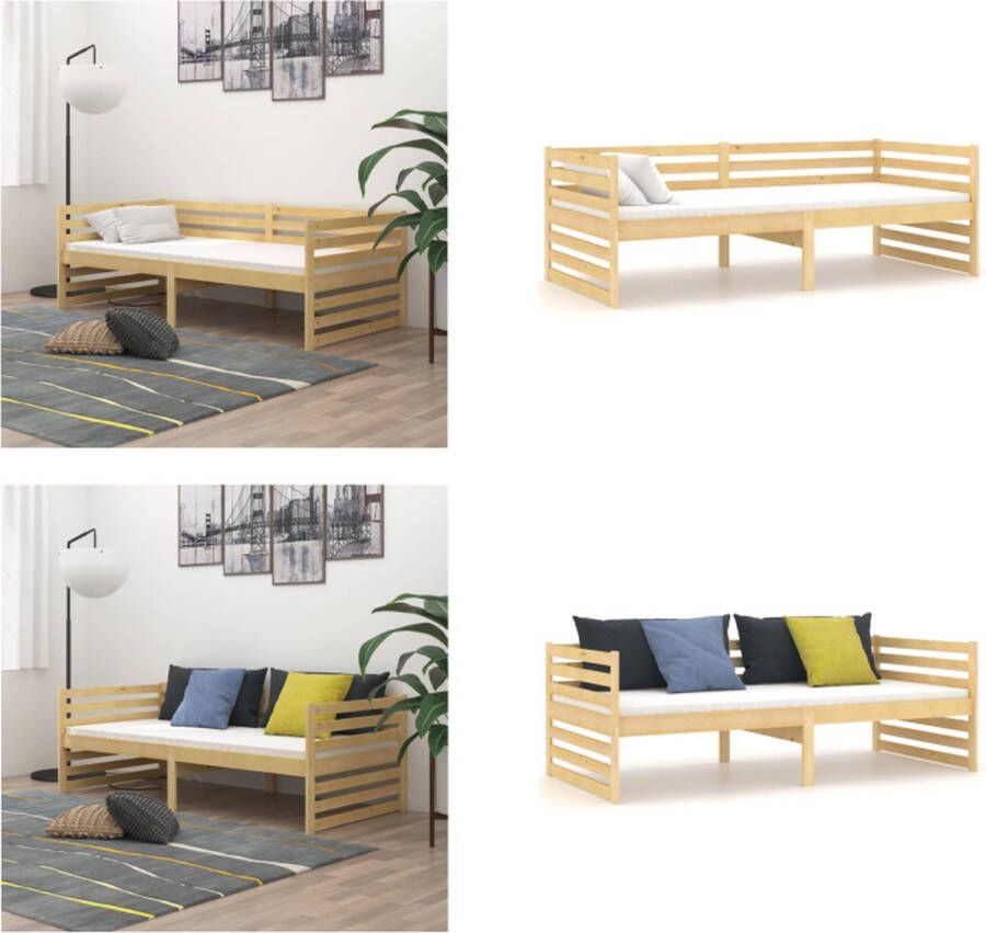 VidaXL Bedbank massief grenenhout 90x200 cm Bedbank Bedbanken Bed Bank Bed Banken