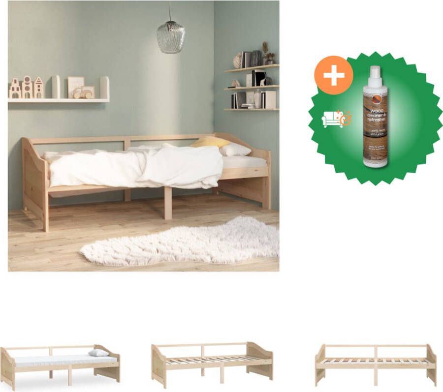VidaXL Bedbank slaapbank massief grenenhout 204 x 98 x 66 cm logeerbed en bank Bed Inclusief Houtreiniger en verfrisser