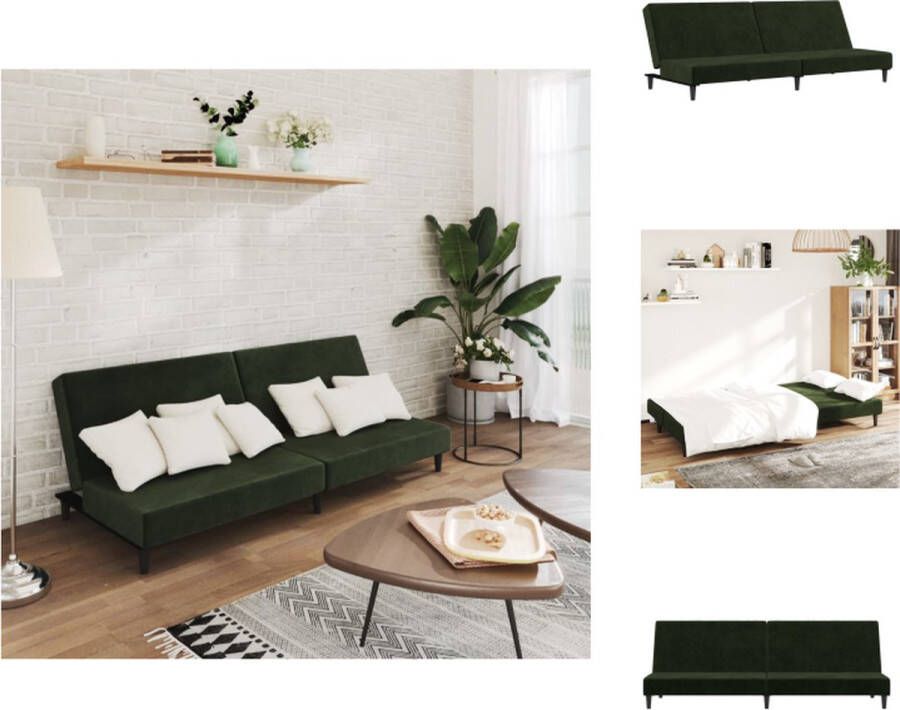 VidaXL Bedbank Velvet donkergroen 200x84.5x69cm Bank