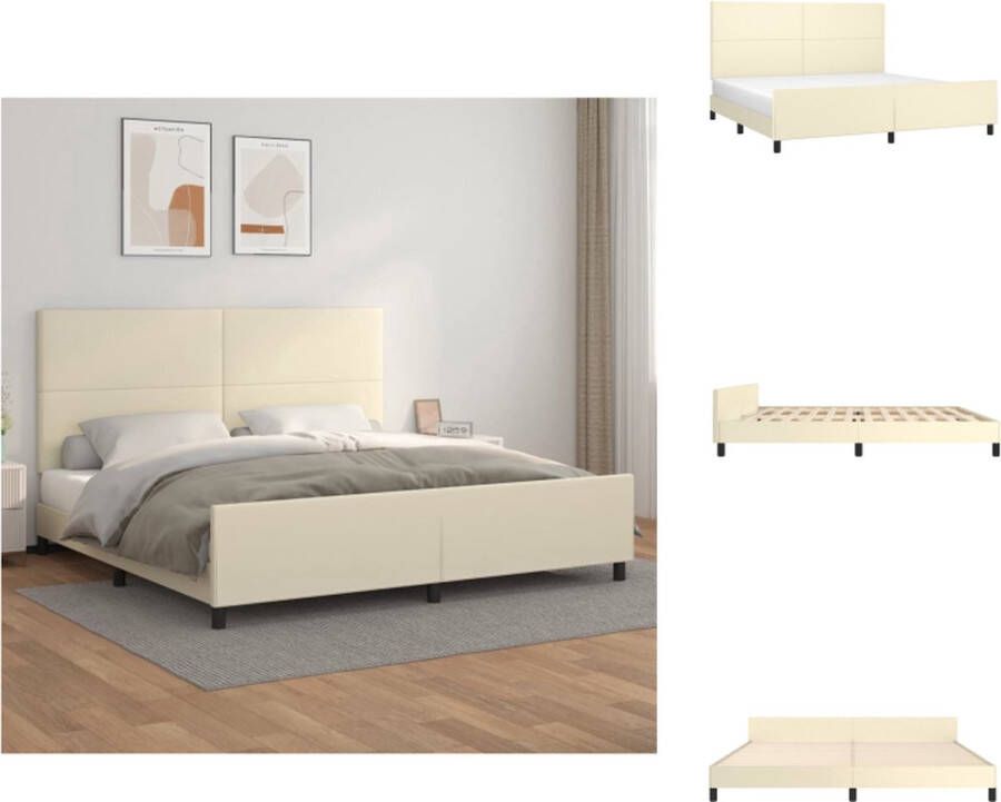 VidaXL Bedframe 203 x 206 x 118 128 cm Kunstleer Bed