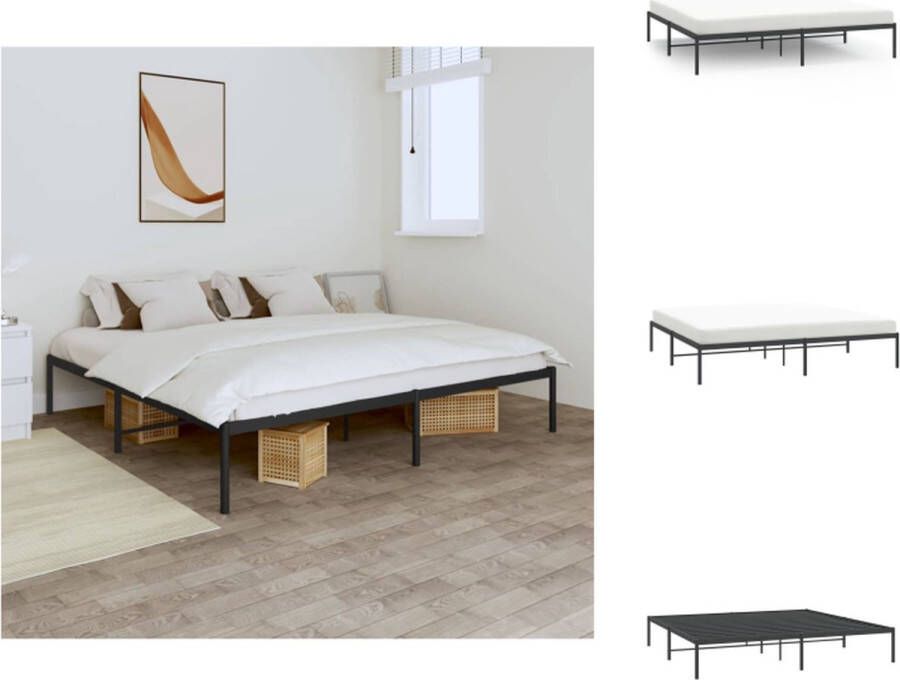 VidaXL Bedframe 207 x 198 x 31 cm Robuust metalen constructie Bed