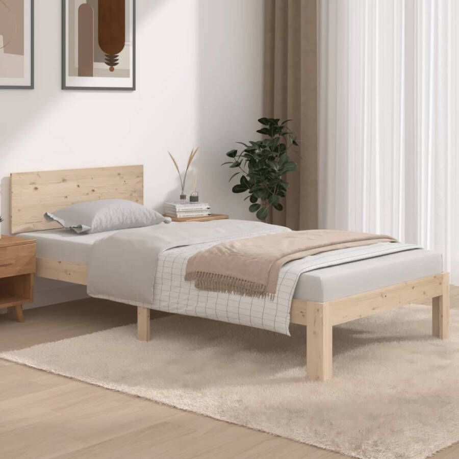 VidaXL -Bedframe-90x190-cm-massief-grenenhout - Foto 2