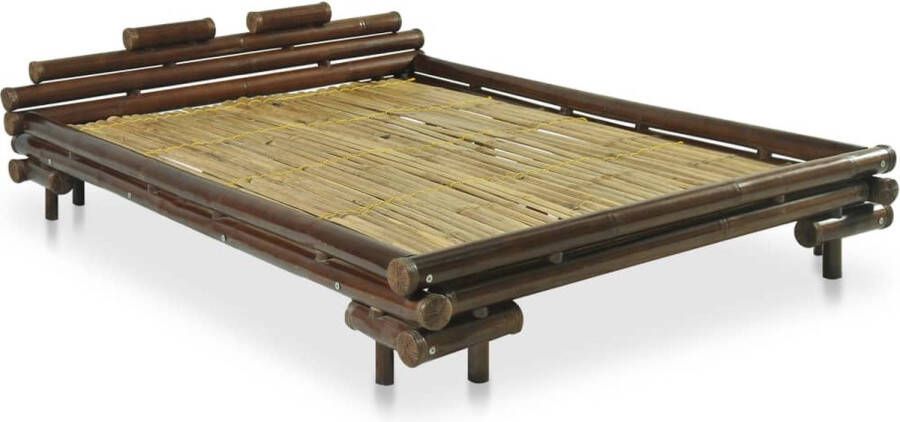 VidaXL -Bedframe-bamboe-donkerbruin-140x200-cm