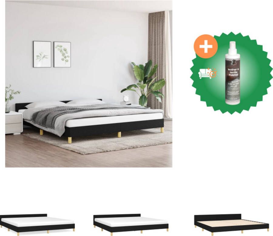 VidaXL Bedframe Bedframes 203 x 206 x 50 cm Ademend en duurzaam Zwart Bed Inclusief Reiniger