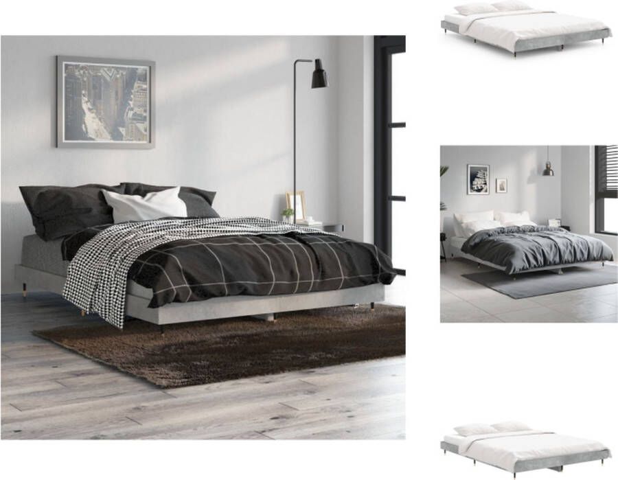 VidaXL Bedframe Betongrijs naam Bedframes 193x143x20 cm Duurzaam materiaal Bed