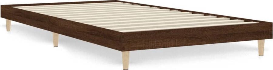 VidaXL Bedframe zonder matras bewerkt hout bruin eikenkleur 90x190 cm - Foto 6