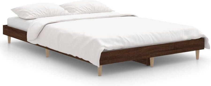 VIDAXL Bedframe zonder matras bewerkt hout bruin eikenkleur 120x190 cm