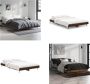 VidaXL Bedframe bewerkt hout bruineikenkleurig 120x190 cm Bedframe Bedframes Bed Frame - Thumbnail 2