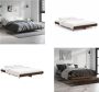 VidaXL Bedframe bewerkt hout bruineikenkleurig 140x190 cm Bedframe Bedframes Bed Frame - Thumbnail 1