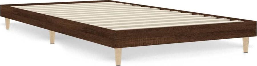 VidaXL Bedframe zonder matras bewerkt hout bruin eikenkleur 90x200 cm - Foto 2