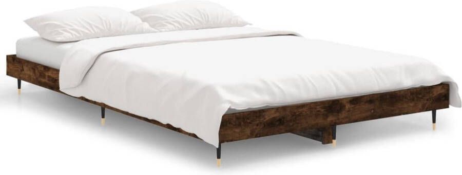 VIDAXL Bedframe zonder matras hout gerookt eikenkleurig 120x190 cm - Foto 3