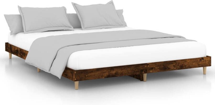 VIDAXL Bedframe zonder matras hout gerookt eikenkleurig 120x200 cm