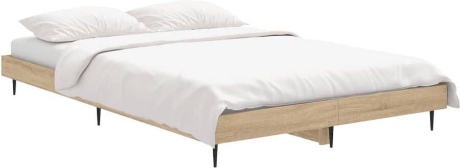 VIDAXL Bedframe zonder matras hout sonoma eikenkleurig 120x190 cm - Foto 3