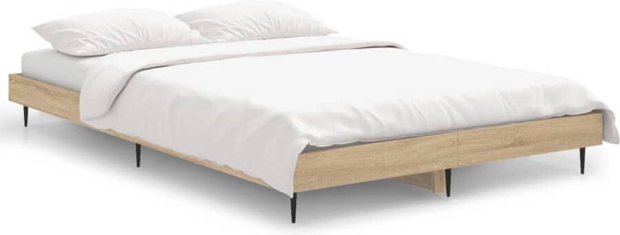 VIDAXL Bedframe zonder matras hout sonoma eikenkleurig 120x190 cm - Foto 2