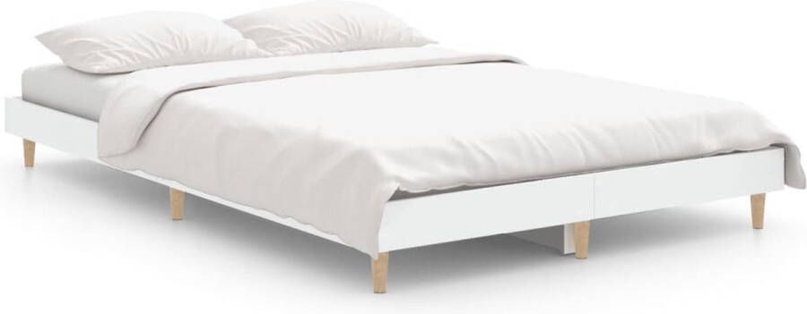 VidaXL -Bedframe-bewerkt-hout-wit-120x190-cm