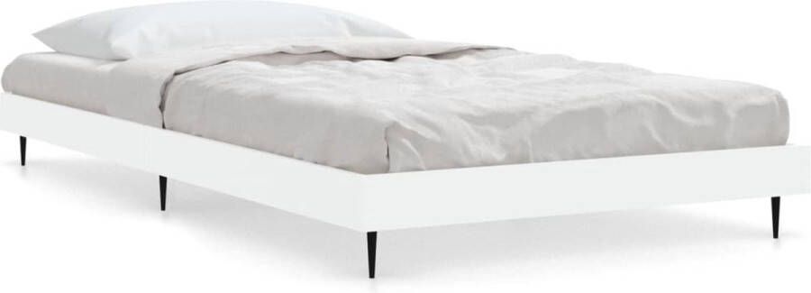 VidaXL -Bedframe-bewerkt-hout-wit-90x190-cm - Foto 2