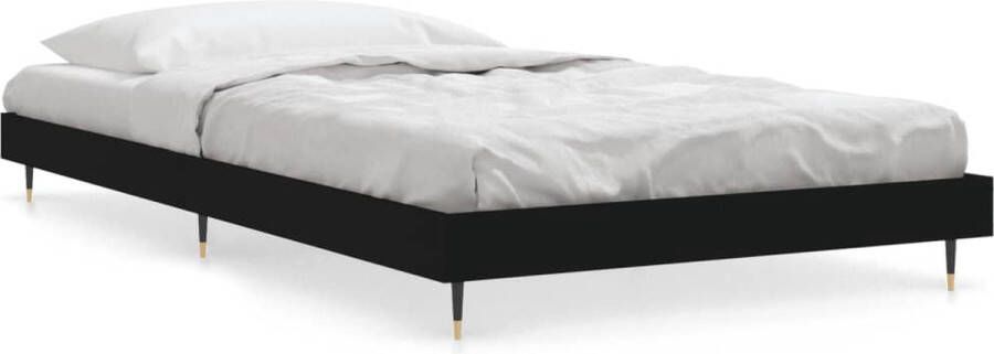 VidaXL -Bedframe-bewerkt-hout-zwart-100x200-cm - Foto 2