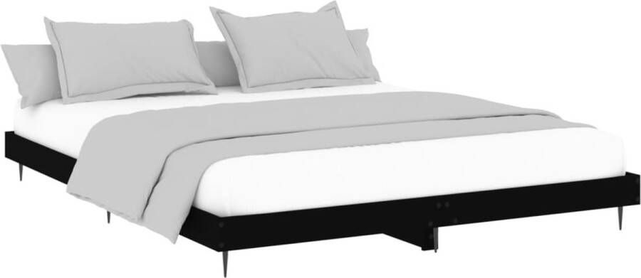 VidaXL -Bedframe-bewerkt-hout-zwart-120x200-cm - Foto 3