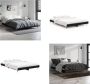 VidaXL Bedframe bewerkt hout zwart 135x190 cm Bedframe Bedframes Bed Frame - Thumbnail 1