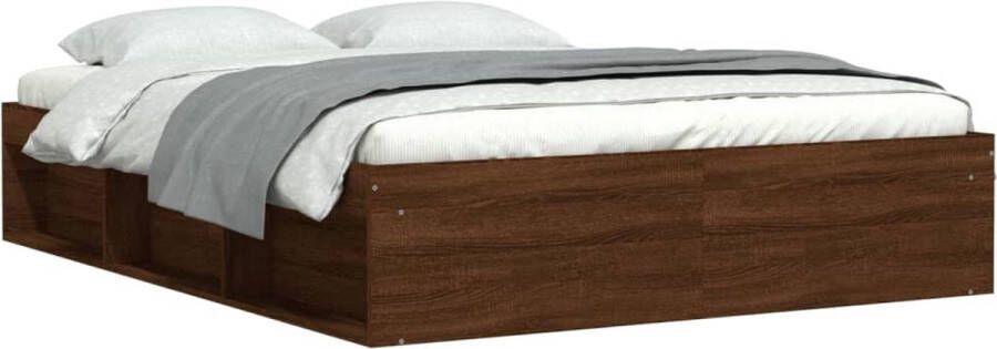 VidaXL -Bedframe-bruin-eikenkleurig-140x190-cm - Foto 3