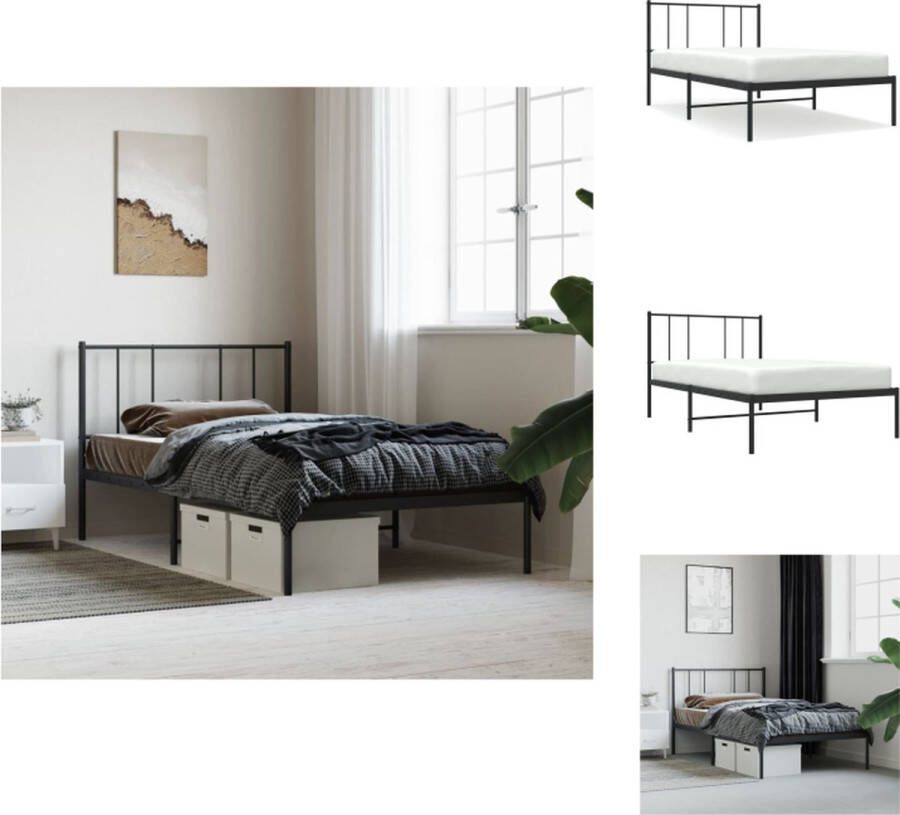 VidaXL Bedframe Classic Metalen 207 x 95 x 90 cm Robuust design Bed