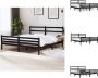 VidaXL Bedframe Classic Wood Super King Size 180x200 cm Black Bed - Thumbnail 1