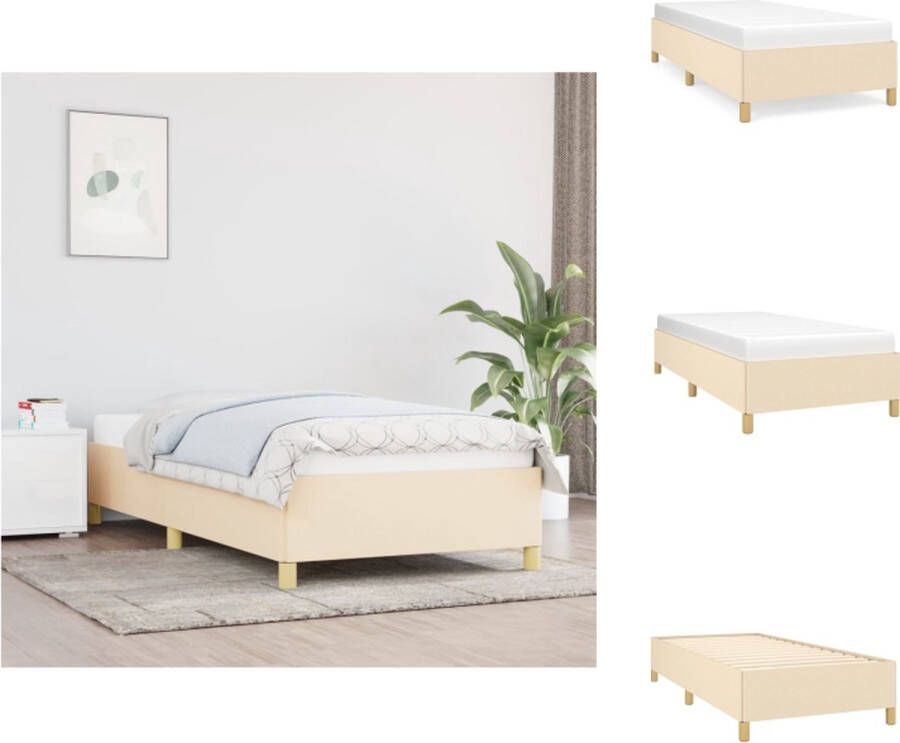 VidaXL Bedframe Comfort Bedden 193 x 93 x 35 cm Crème Bed