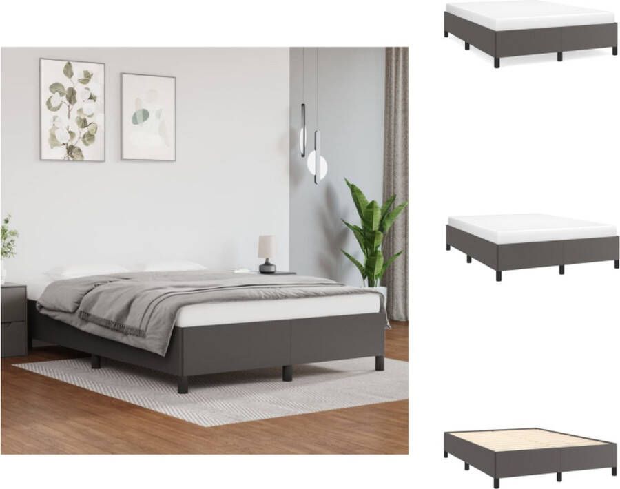VidaXL Bedframe Comfort Bedframes 193 x 143 x 35 cm Kunstleer Bed