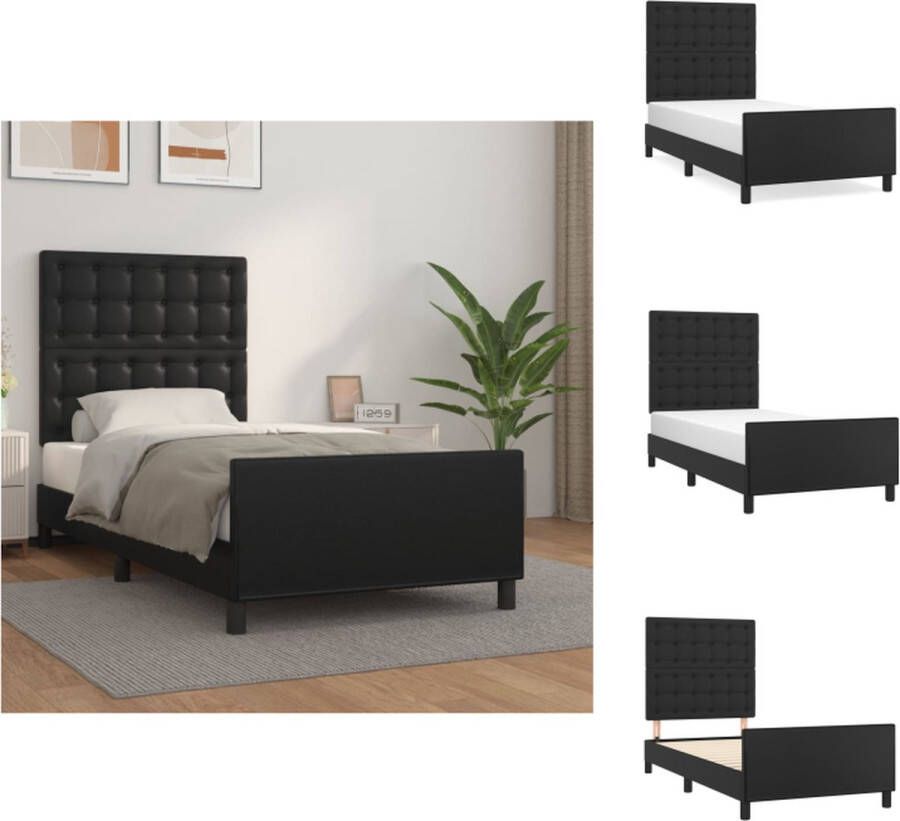 VidaXL Bedframe Comfort Bedframes 203 x 83 x 118 128 cm Duurzaam kunstleer Bed