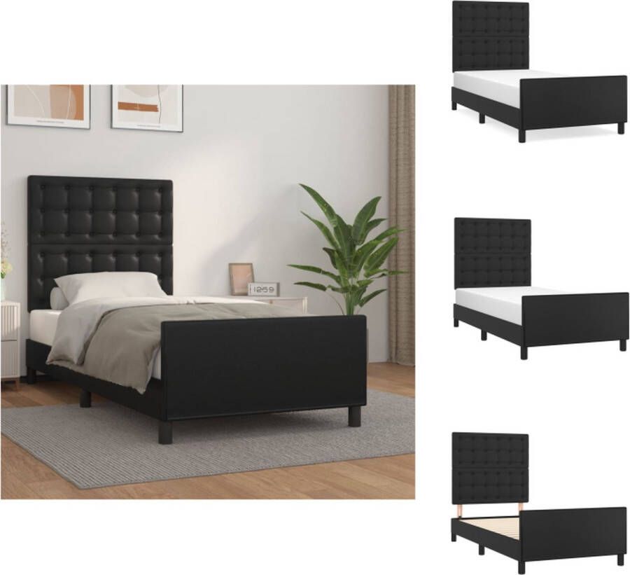 VidaXL Bedframe Comfort Bedframes 203 x 83 x 118 128 cm Duurzaam kunstleer Bed - Foto 1