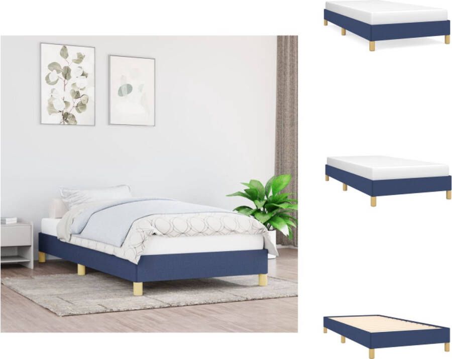 VidaXL Bedframe Comfort Meubilair 203 x 103 x 25 cm Blauw Bed