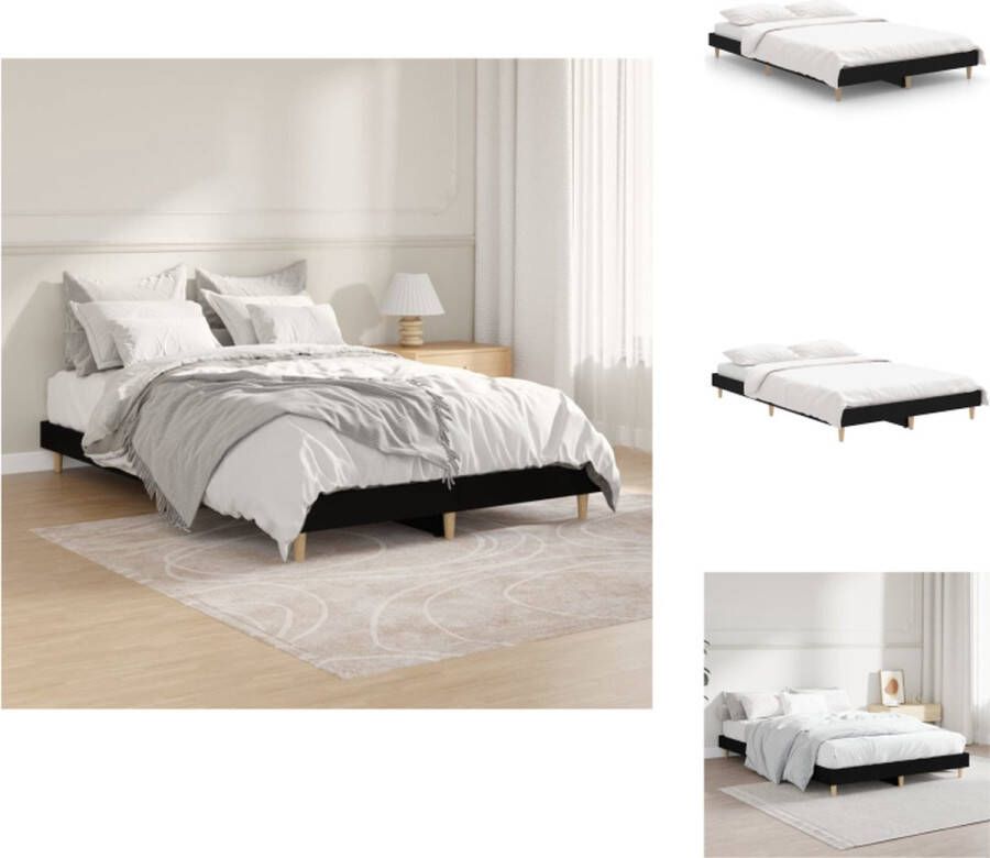 VidaXL Bedframe Duurzaam Bedden Afmeting- 193 x 123 x 20 cm Kleur- Zwart Bed