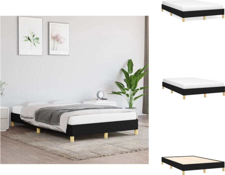 VidaXL Bedframe Duurzaam Bedframe Afmeting- 203x123x25cm Kleur- Zwart Materiaal- 100% Polyester Bed