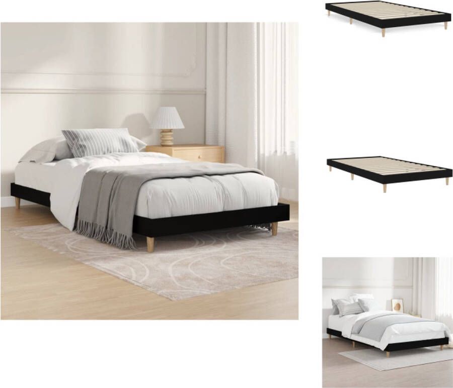VidaXL Bedframe Duurzaam Bedframes 193 x 93 x 20 cm Zwart Bed