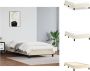 VidaXL Bedframe Duurzaam kunstleer Bedframe Afmeting-203 x 93 x 25 cm Kleur- Crème Materiaal- Kunstleer multiplex Bed - Thumbnail 1