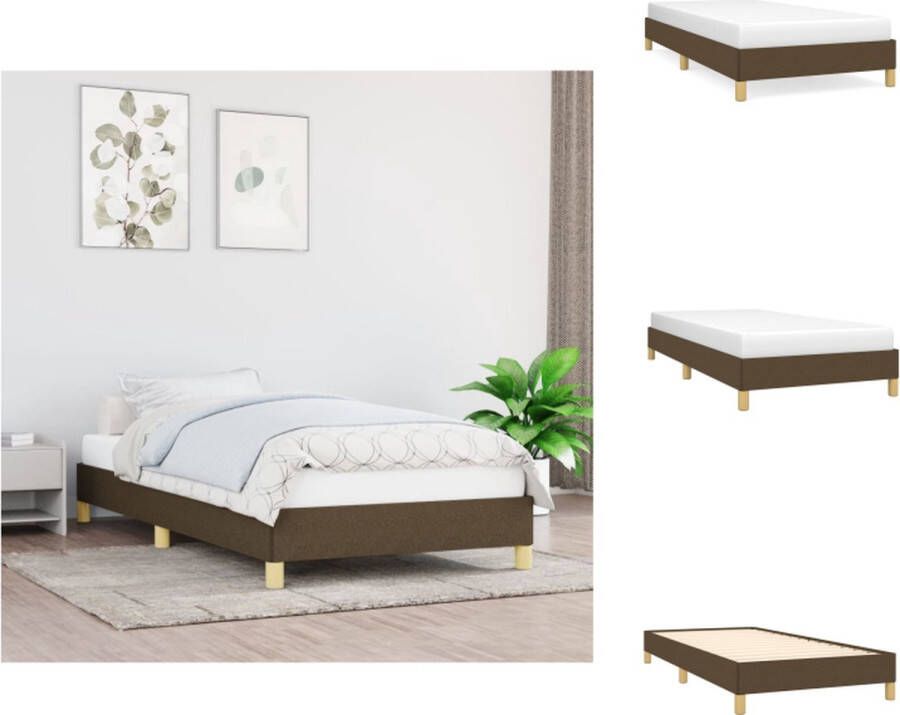 VidaXL Bedframe Duurzaam Multiplex lattenbodem 203 x 103 x 25 cm (L x B x H) Donkerbruin Bed