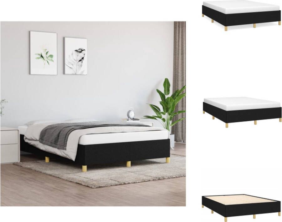 vidaXL Bedframe Duurzaam Stof Multiplex lattenbodem Afmetingen- 203 x 143 x 35 cm Geschikt voor 140 x 200 cm matras Bed