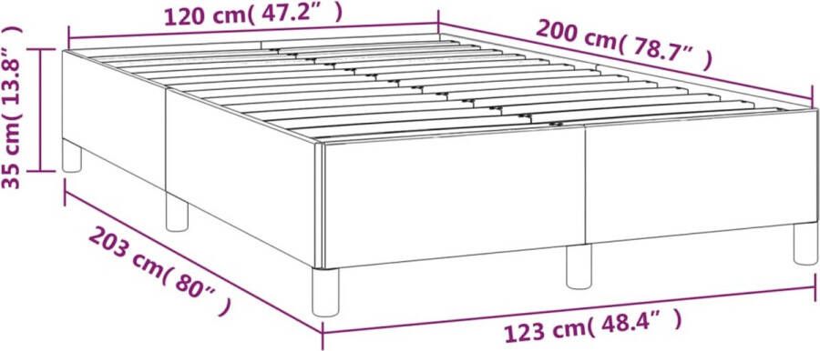 VIDAXL Bedframe zonder matras 120x200 cm fluweel donkerblauw - Foto 2