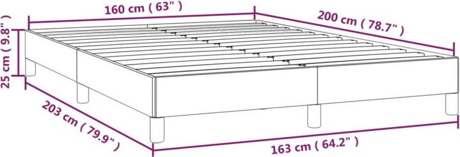 VIDAXL Bedframe zonder matras 160x200 cm fluweel donkerblauw - Foto 2