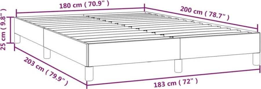 VIDAXL Bedframe zonder matras 180x200 cm fluweel donkerblauw - Foto 2